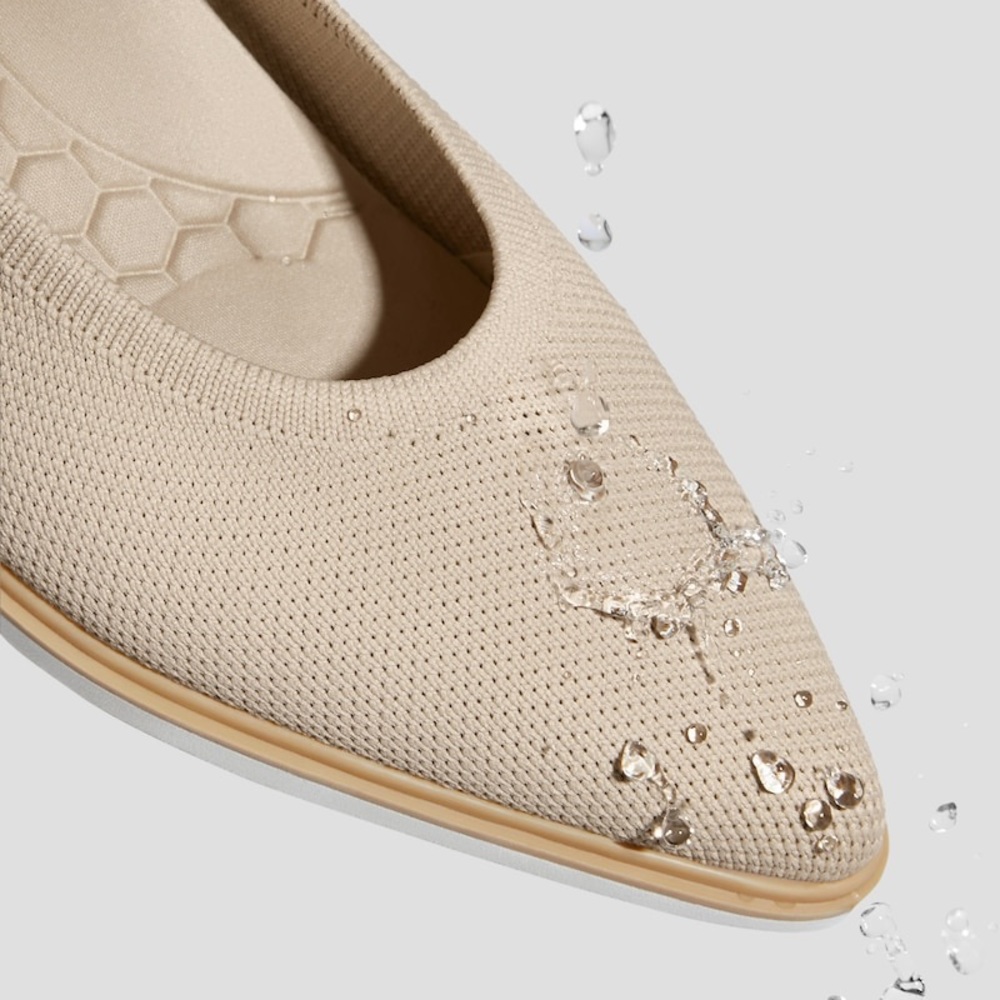 Vivaia Veronica Cream Point Toe All Day Standing Flats Comfortable Size 8 - Picture 3 of 16